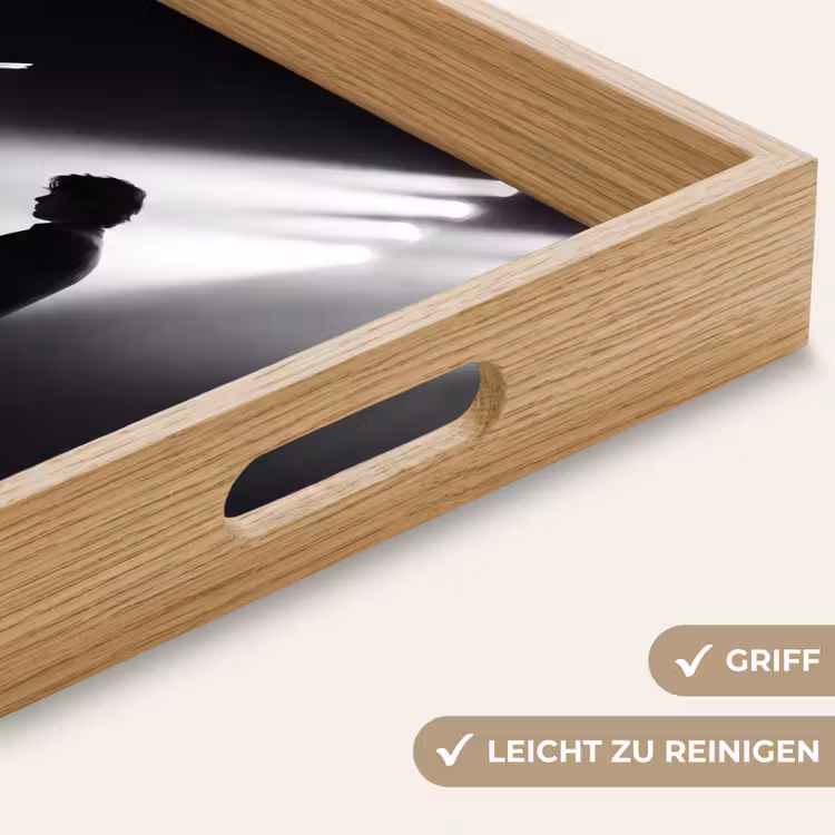 Persoon - Piano - Muziek - Zwart-wit - Podium Dienblad Rechthoek middel -USP_HandgreepDE