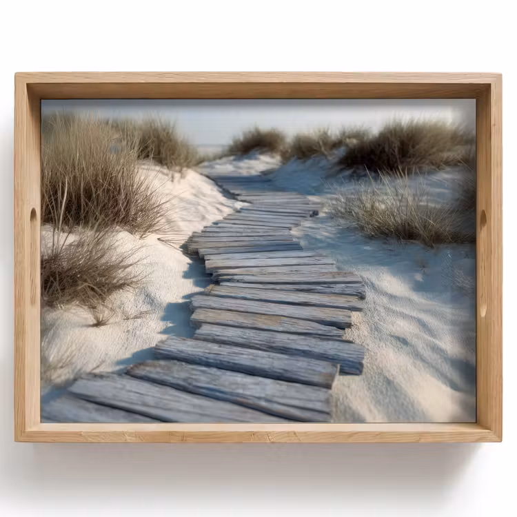 Pad - Planken - Duinen - Gras Dienblad Rechthoek middel -z3d_shopping