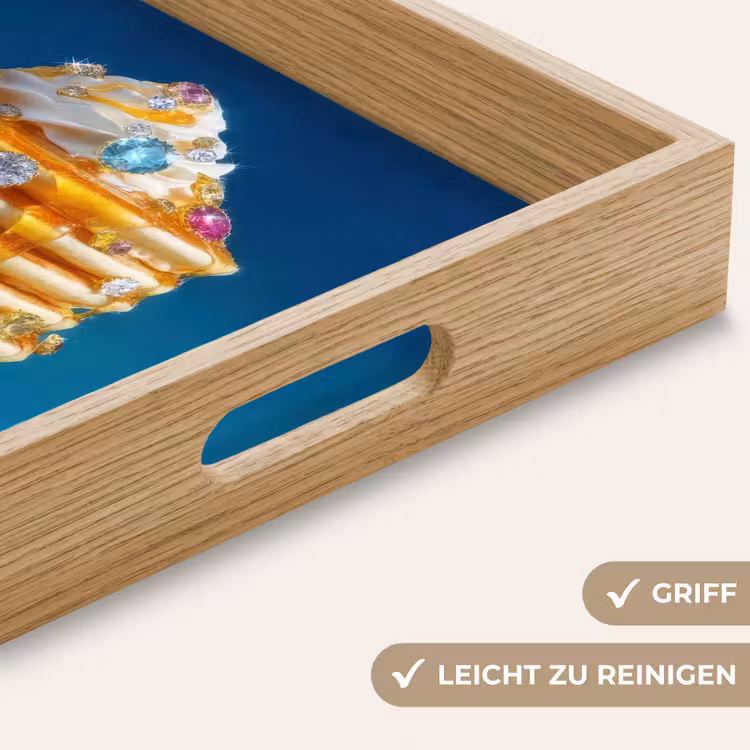 Pannenkoeken - Steentjes - Glitter - Slagroom Dienblad Rechthoek middel -USP_HandgreepDE