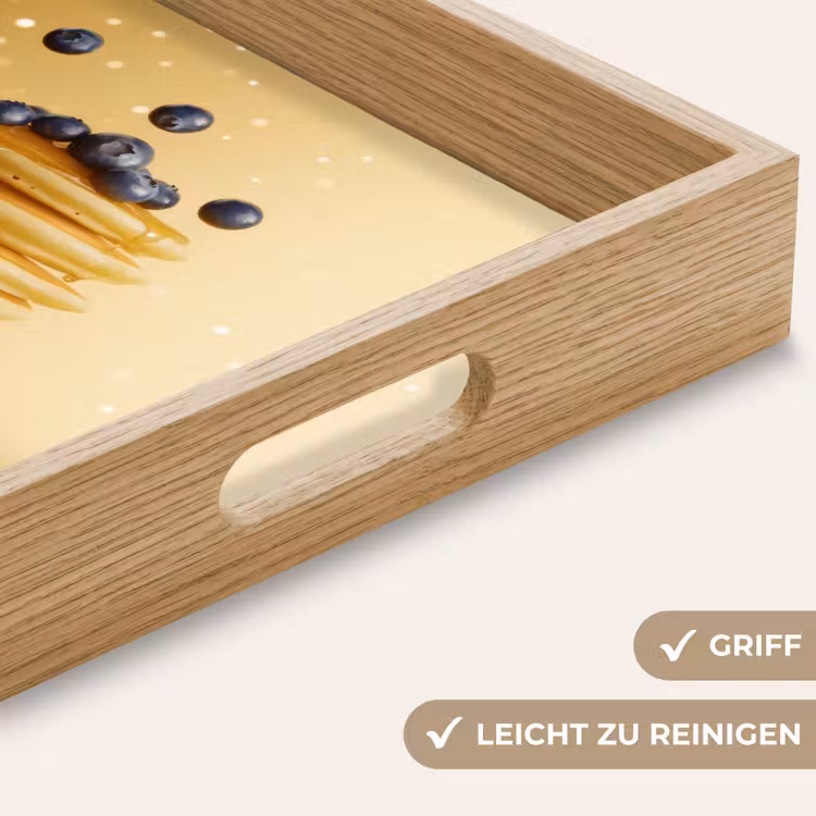 Pannenkoeken - Eten - Honing - Geel Dienblad Rechthoek middel -USP_HandgreepDE