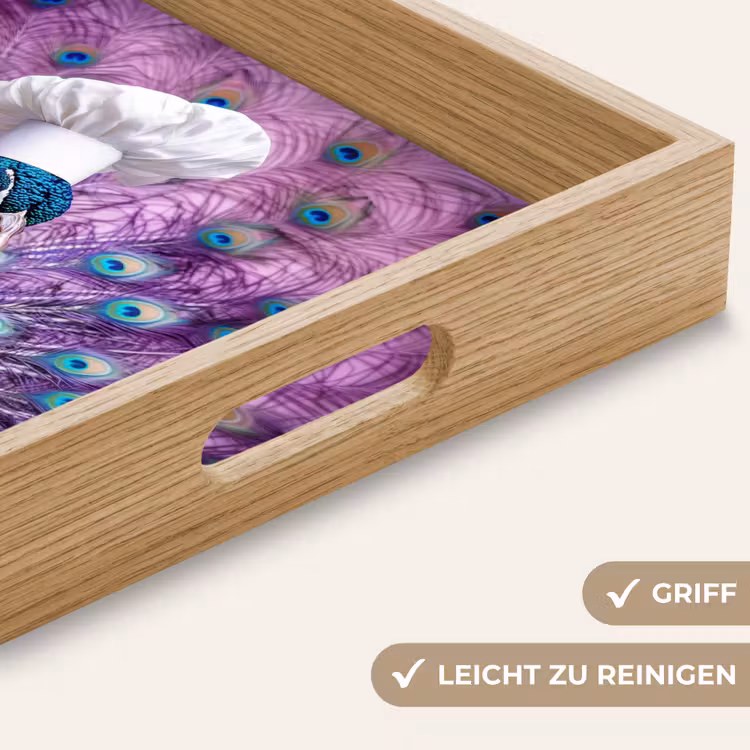 Pauw - Koksmuts - Cool - Paars Dienblad Rechthoek middel -USP_HandgreepDE