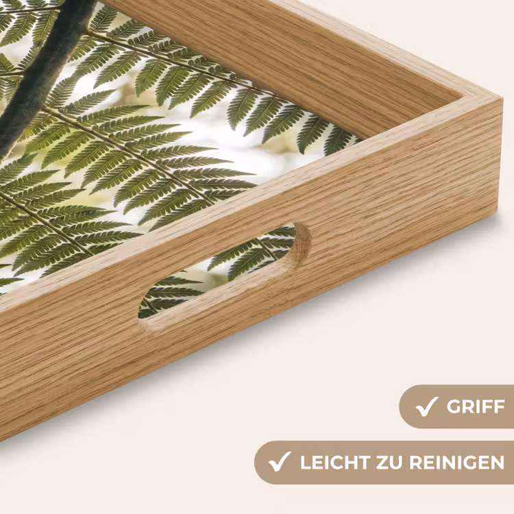 Plant - Blad - Natuur - Groen - Detail Dienblad Rechthoek middel -USP_HandgreepDE
