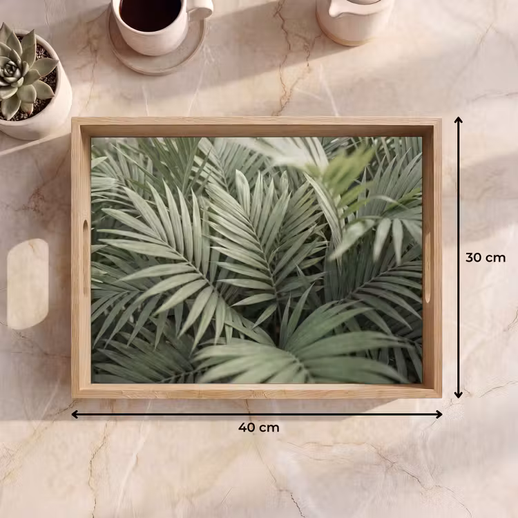 Plant - Palmbladeren - Natuur - Groen Dienblad Rechthoek middel -USP_Formaat
