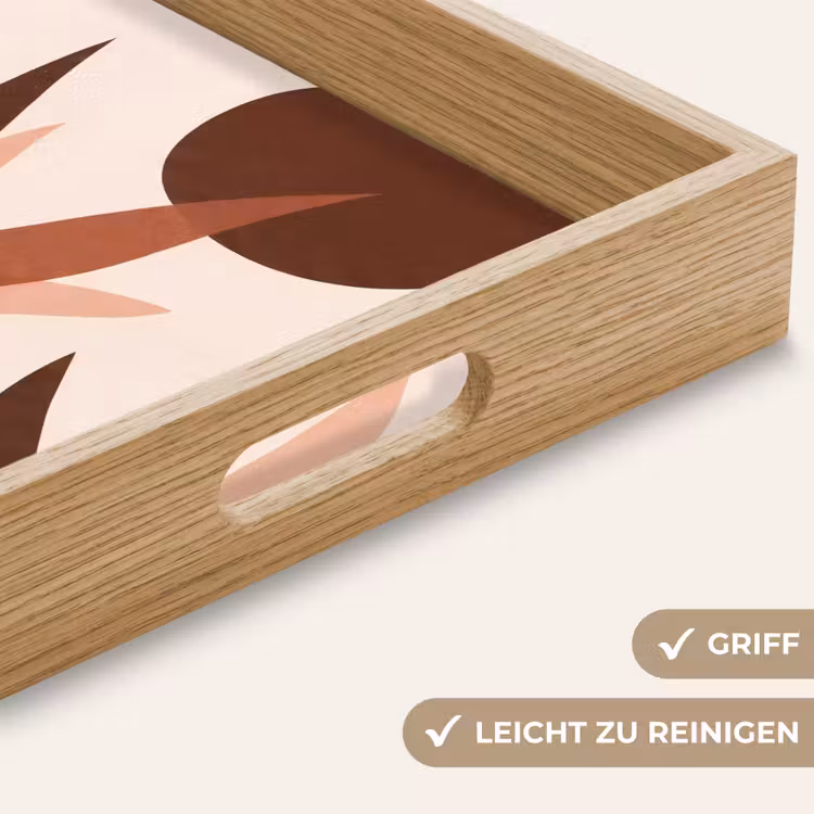 Planten - Abstract - Natuur - Bruin Dienblad Rechthoek middel -USP_HandgreepDE