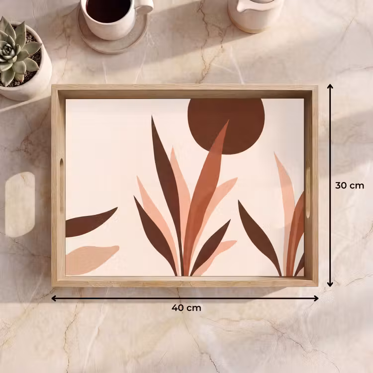 Planten - Abstract - Natuur - Bruin Dienblad Rechthoek middel -USP_Formaat