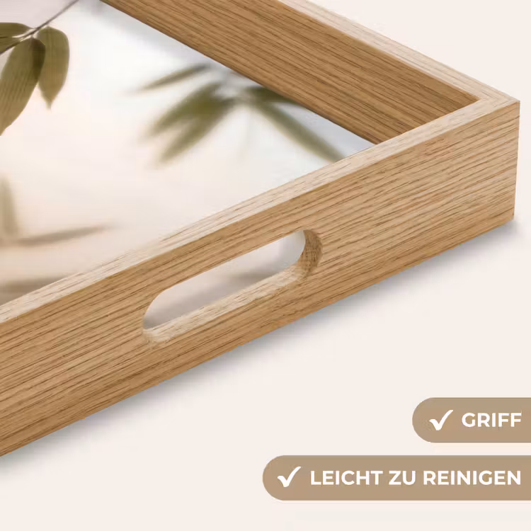 Planten - Bladeren - Natuur - Groen Dienblad Rechthoek middel -USP_HandgreepDE