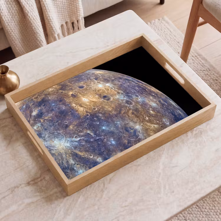 Tablett - Planet – Krater – Weltraum - Planeet - Kraters - Ruimte Dienblad Rechthoek middel