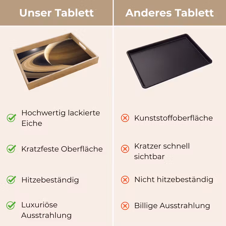 Tablett - Planet – Ringe – Weltraum - Planeet - Ringen - Ruimte Dienblad Rechthoek middel