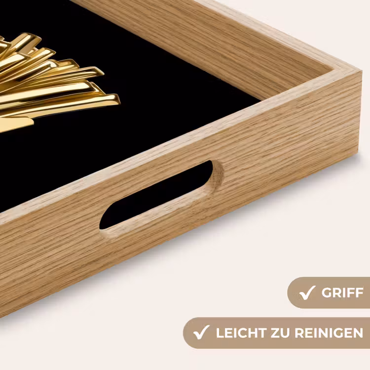 Friet - Goud - Chrome - Eten Dienblad Rechthoek middel -USP_HandgreepDE
