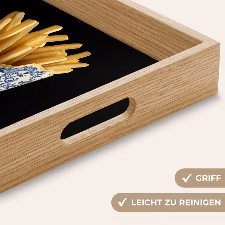 Friet - Porselein - Delfts blauw - Eten Dienblad Rechthoek middel -USP_HandgreepDE