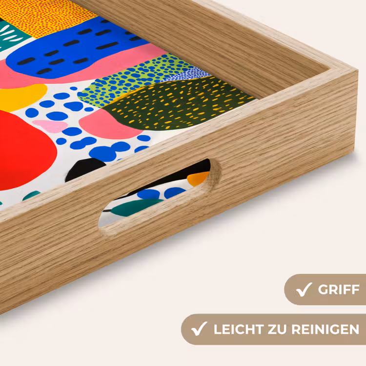 Stippen - Vormen - Modern - Kleuren Dienblad Rechthoek middel -USP_HandgreepDE