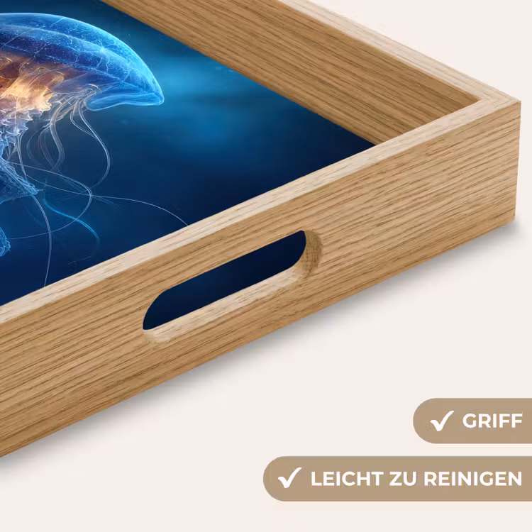 Kwal - Lichtgevend - Tentakels - Blauw Dienblad Rechthoek middel -USP_HandgreepDE