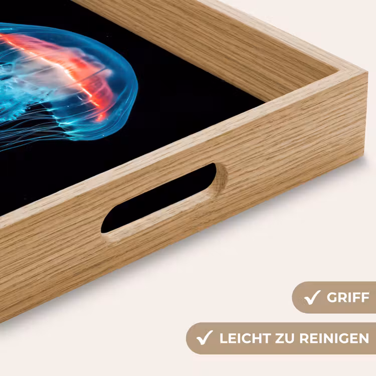 Kwal - Tentakels - Blauw - Licht Dienblad Rechthoek middel -USP_HandgreepDE