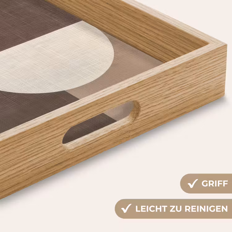 Raster - Halve cirkels - Contrast Dienblad Rechthoek middel -USP_HandgreepDE