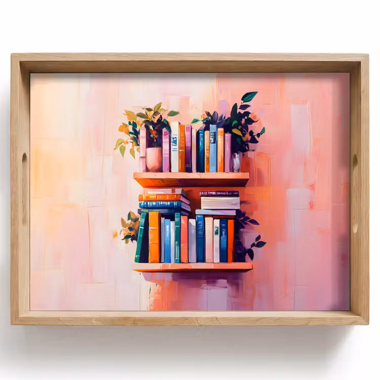 Planken - Boeken - Bladeren Dienblad Rechthoek middel -z3d_shopping