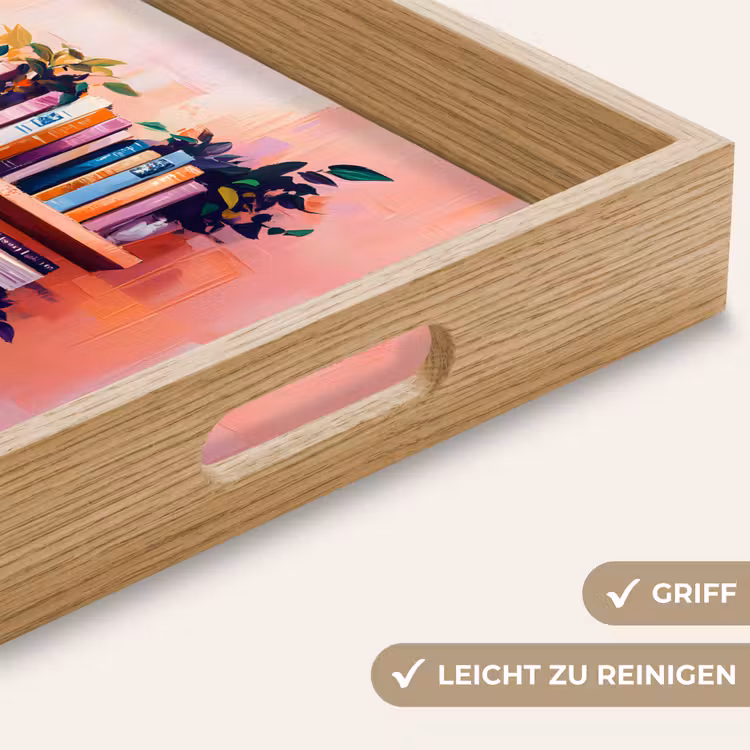 Planken - Boeken - Bladeren Dienblad Rechthoek middel -USP_HandgreepDE