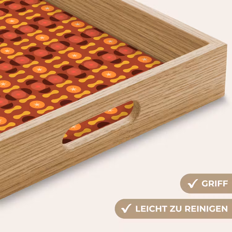 Retro - Disco - Hippie Dienblad Rechthoek middel 911 -USP_HandgreepDE