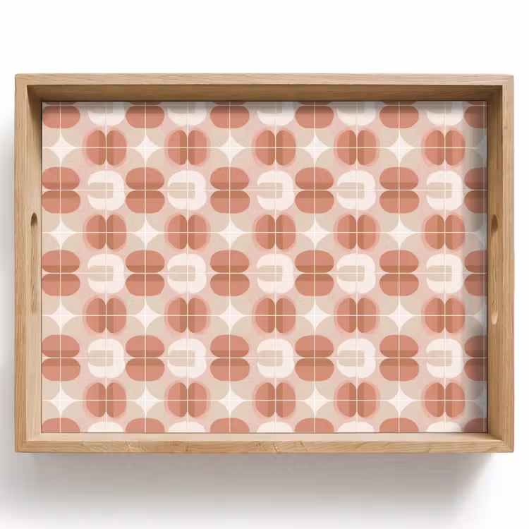 Retro - Klassiek - Roze Dienblad Rechthoek middel 911 -z3d_shopping