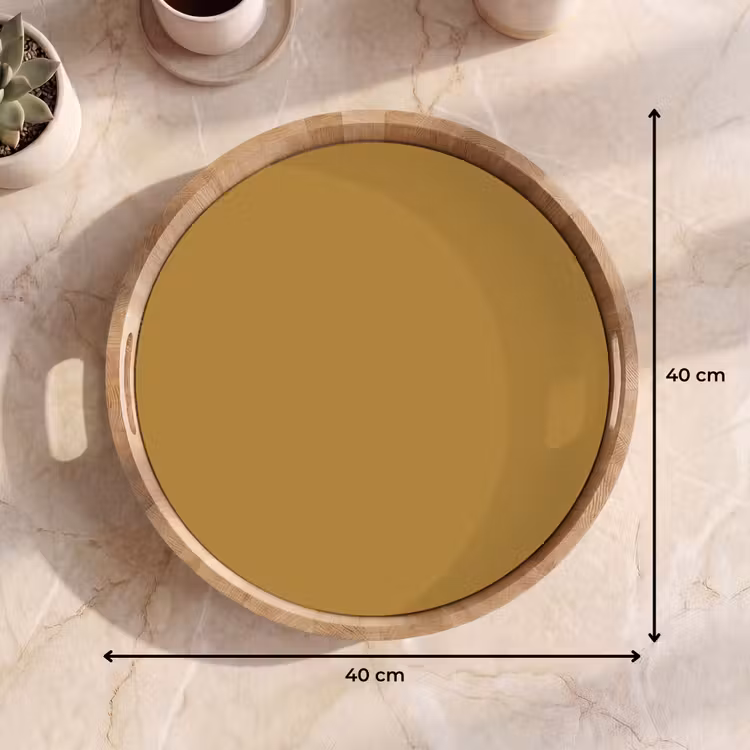 Rhythmic - Ochre - Geel Dienblad Rond middel 914 -USP_Formaat