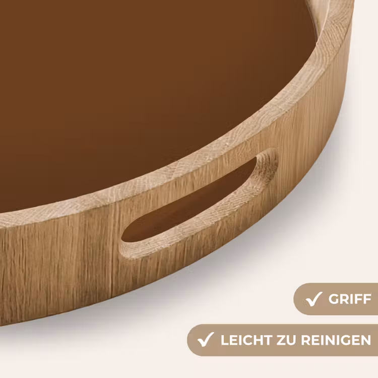 Rich - Espresso - Bruin Dienblad Rond middel 914 -USP_HandgreepDE