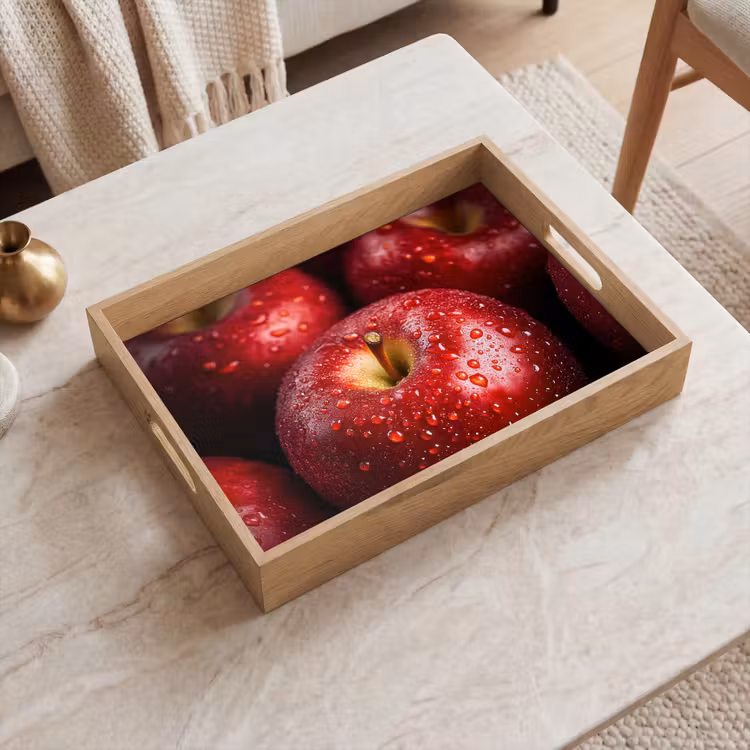 Rood - Appels - Fruit Dienblad Rechthoek middel -sfeer1