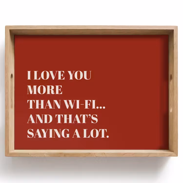 Rood - Quote - Liefde Dienblad Rechthoek middel -z3d_shopping
