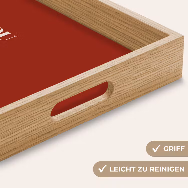Rood - Quote - Liefde Dienblad Rechthoek middel -USP_HandgreepDE