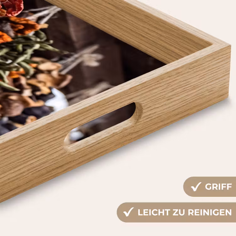 Tablett - Rote Chilischoten – Essen - Rode pepers - Eten Dienblad Rechthoek middel