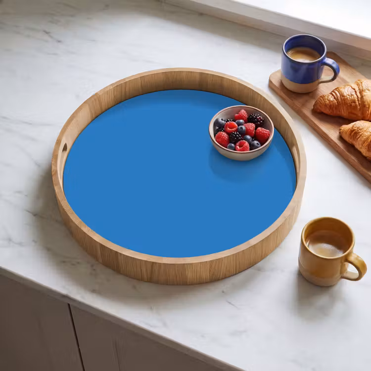 Royal - Blue - Blauw Dienblad Rond middel 914 -sfeer2