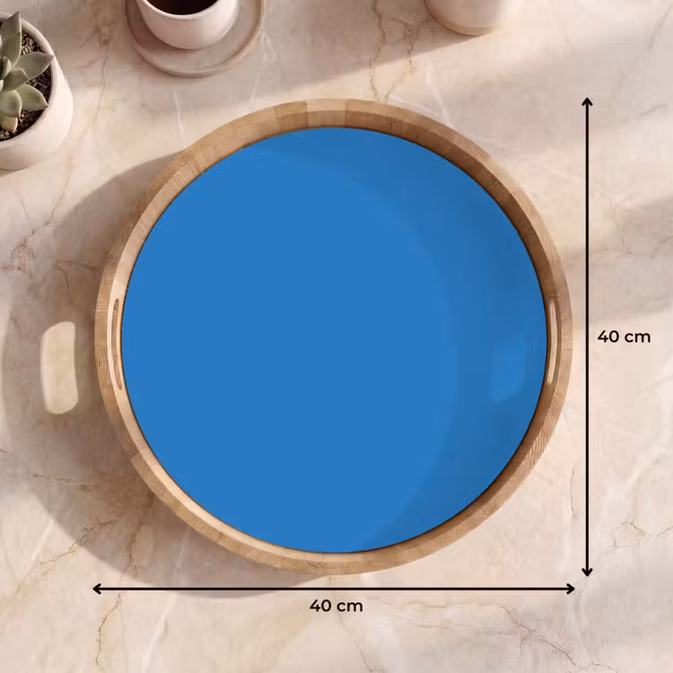 Royal - Blue - Blauw Dienblad Rond middel 914 -USP_Formaat
