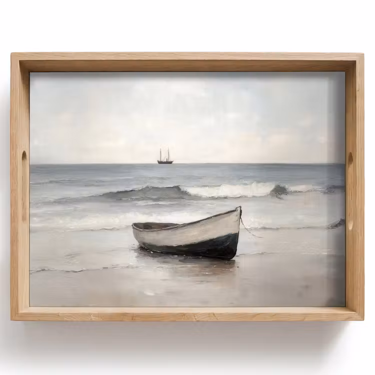 Roeiboot - Zee - Horizon Dienblad Rechthoek middel -z3d_shopping