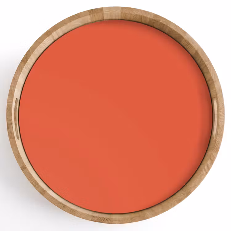 Rustic - Clay - Oranje Dienblad Rond middel 914 -z3d_shopping