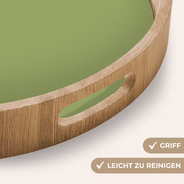 Sage - Green - Groen Dienblad Rond middel 914 -USP_HandgreepDE