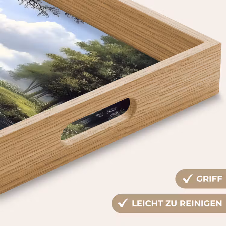 Zandpad - Groen landschap - Water Dienblad Rechthoek middel -USP_HandgreepDE