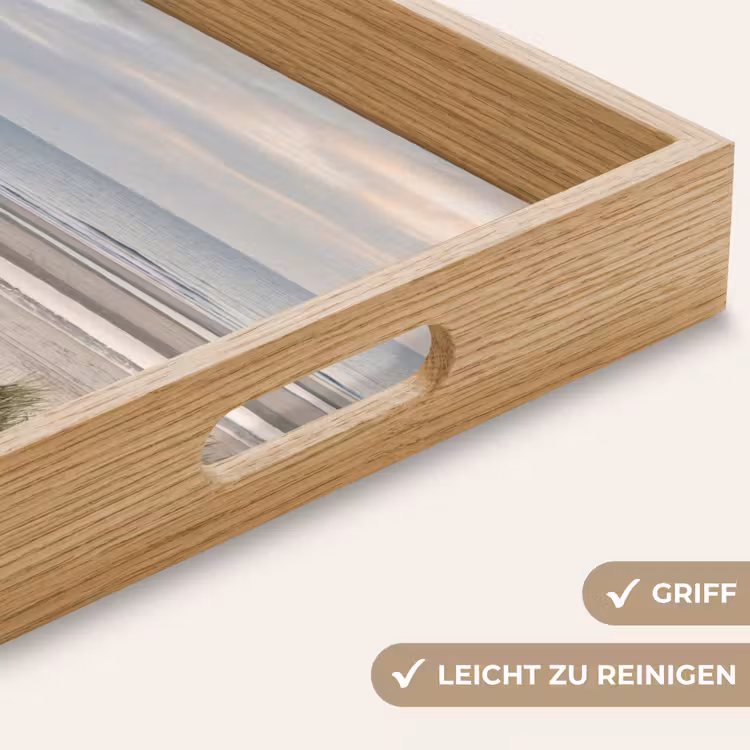 Zandstrand - Bewolkt - Duinen Dienblad Rechthoek middel -USP_HandgreepDE