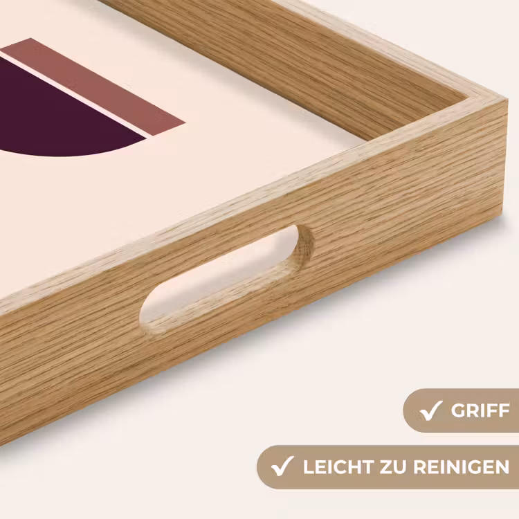 Zandloper - Symmetrisch - Rood - Paars Dienblad Rechthoek middel -USP_HandgreepDE