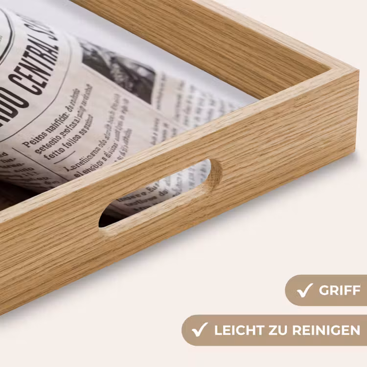 Tablett - Sardine – Zeitung – Schneidebrett - Sardientje - krant - snijplank Dienblad Rechthoek middel