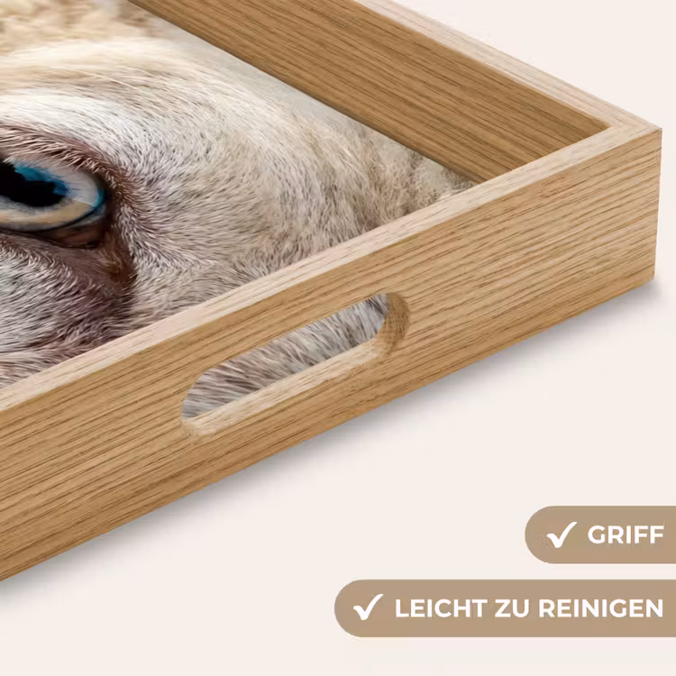 Schaap - Oog - Wit Dienblad Rechthoek middel -USP_HandgreepDE