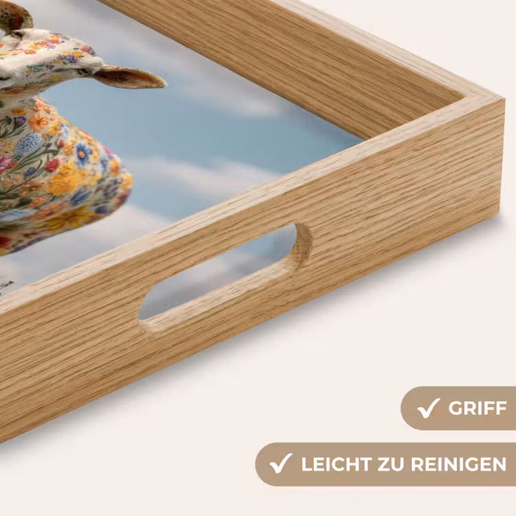 Schaap - Bloemen - Weide Dienblad Rechthoek middel -USP_HandgreepDE
