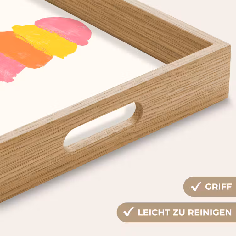 Schepijs - Hoorntje - Illustratie - Minimalistisch Dienblad Rechthoek middel -USP_HandgreepDE