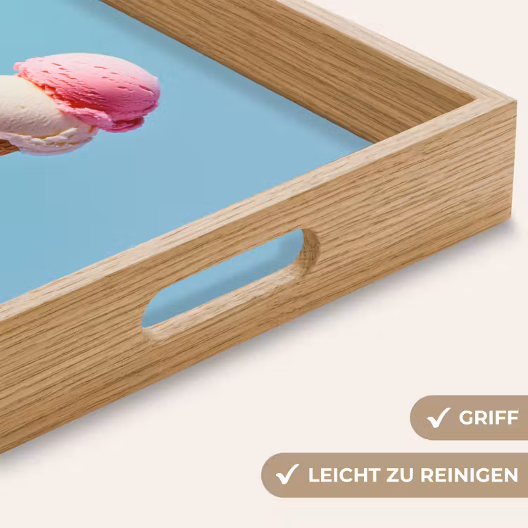 Bolletjes - Schepijs - Hoorntje - Blauw Dienblad Rechthoek middel -USP_HandgreepDE