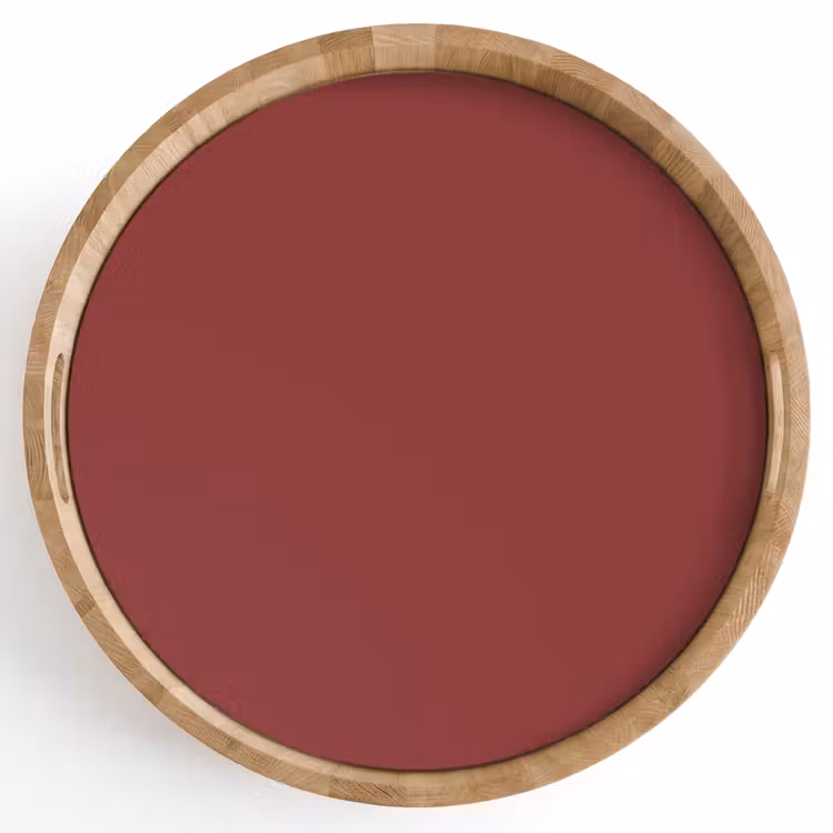 Barn - Antique - Rood Dienblad Rond middel 914 -z3d_shopping