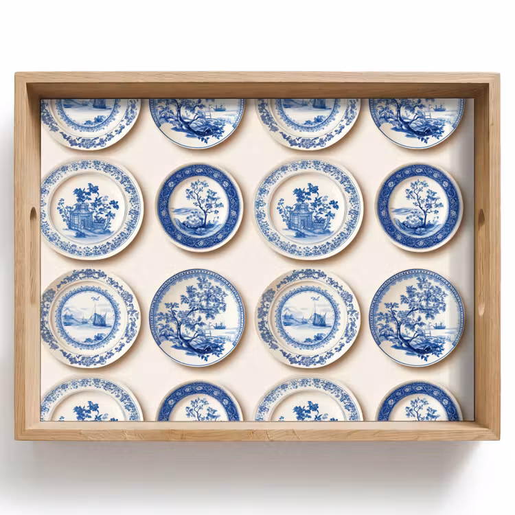 Borden - Bomen - Planten - Blauw Dienblad Rechthoek middel 911 -z3d_shopping