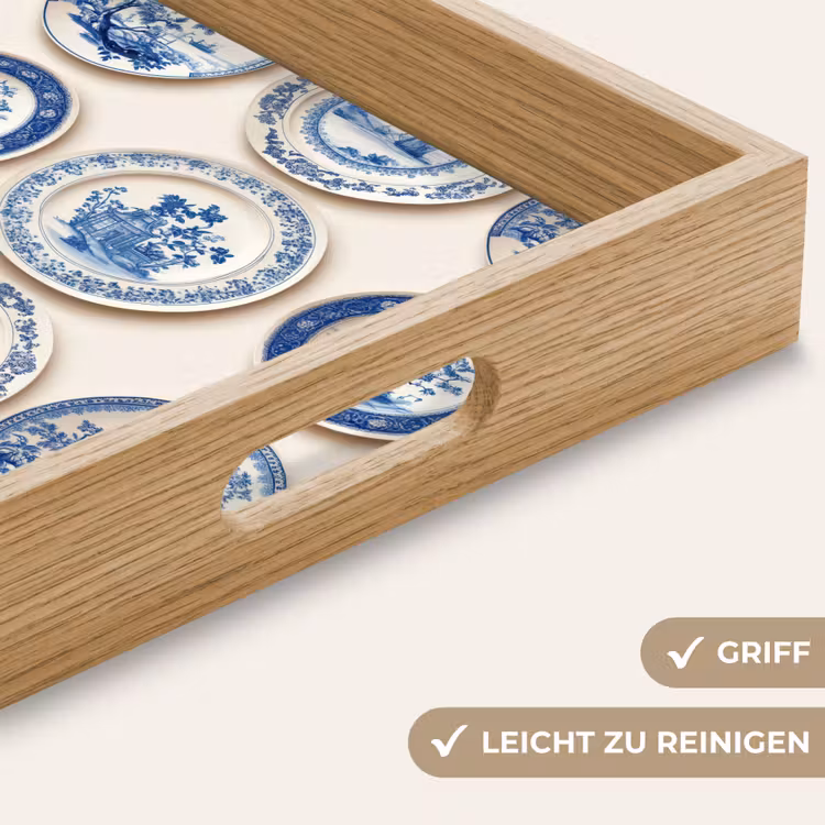 Borden - Bomen - Planten - Blauw Dienblad Rechthoek middel 911 -USP_HandgreepDE