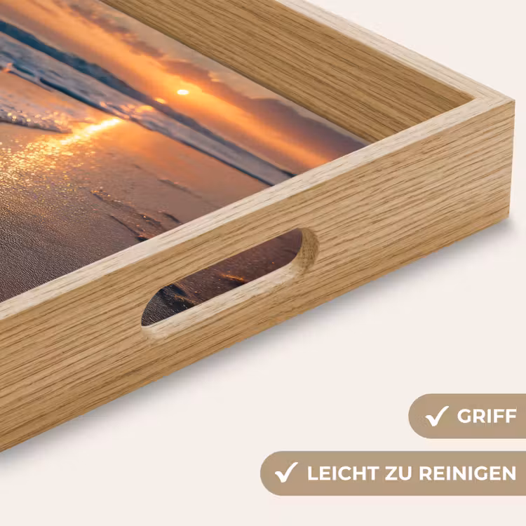 Schildpad - strand - Zonsondergang Dienblad Rechthoek middel -USP_HandgreepDE