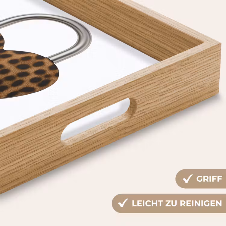 Slot - Hartvormig - Bruin - Panterprint Dienblad Rechthoek middel -USP_HandgreepDE