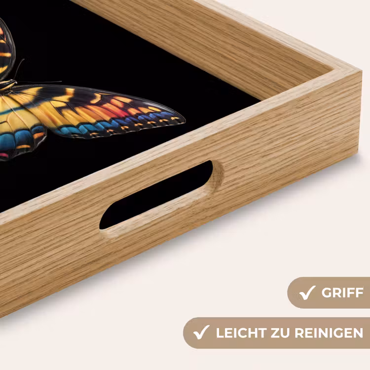 Vlinder - Kleurrijk - Speels Dienblad Rechthoek middel -USP_HandgreepDE