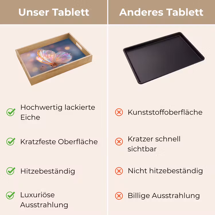 Vlinder - Vleugels - Pastel - Glinstering Dienblad Rechthoek middel -USP_VergelijkingDE