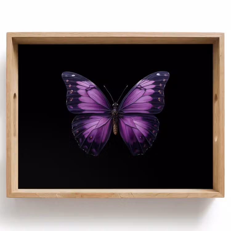 Vlinder - Paars - Levendig Dienblad Rechthoek middel -z3d_shopping