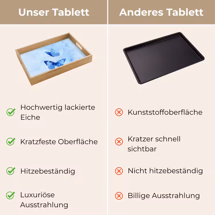 Vlinders - Sierlijk - Blauw Dienblad Rechthoek middel -USP_VergelijkingDE